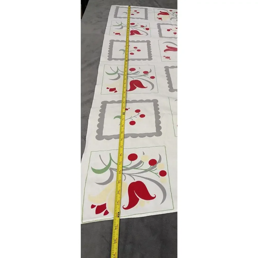 Vintage MCM Retro Tablecloth Outdoor Backyard Party Floral 54